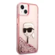 Karl Lagerfeld Glitter Karl\'s Head vāciņš iPhone 14 Plus / 15 Plus - rozā