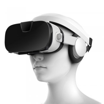Fiit VR 3F Stereo Video 3D Virtuālās Realitātes Brilles Telefonam, Balta | 3D Glasses Headset Virtual Reality...