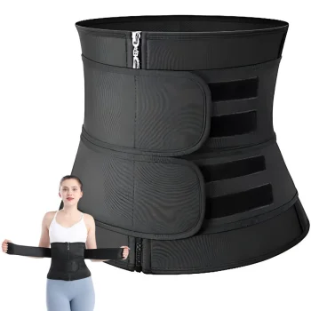 Neoprēna tievēšanas josta vēderam un muguras atbalstam XL, Melna