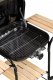 Large Charcoal Grill with Lid, Adjustable Grate, and Wooden Shelves MultiGarden