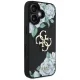 Чехол Guess Grained Roses Big 4G logo для iPhone 16, черный
