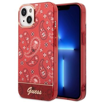 Guess iPhone 14 Plus Case Bandana Paisley Red