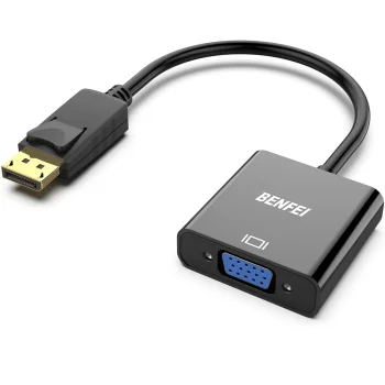 Адаптер Benfei DisplayPort в VGA 1080P однонаправленный, черный