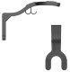 Wall Mounted Motorcycle Helmet Holder RW51, Black