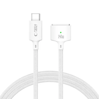 Tech-Protect MMC01 Ultraboost USB-C uz MagSafe 3 kabelis 140W 200cm, balts