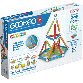 GEOMAG GEO-384 Magnētiskie Rotaļu Spēļu Bloki Bumbiņas Stienīši Konstruktors no Pārstrādātas Plastmasas, 60...
