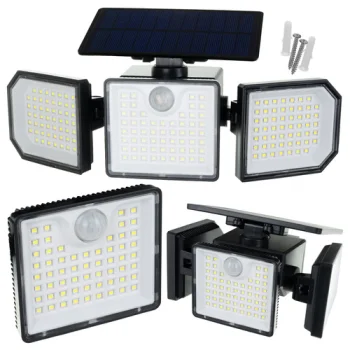 Izoxis 24633 solārā LED dārza lampa ar pulti un sensoru, 167 LED, 500 lm