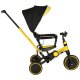 Bērnu Trīsritenis Ratiņi Tricikls TRIKE FIX V4, Melns-Dzeltens | Kids Baby Trolley Bike Tricycle Stroller Buggy