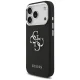 Guess Grained Big 4G Classic Logo vāciņš iPhone 17 Pro - melns