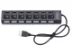 USB-концентратор 7x USB 2.0 с выключателями, черный