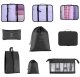 Travel Organizer 8 Pcs Black