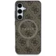 Guess Leather 4G MagSafe vāciņš Samsung Galaxy S25, brūns