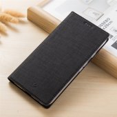 Google Pixel 3a VILI DMX Cross Texture Leather Wallet Cover Case, Black | Vāks Maciņš Maks Grāmatiņa Apvalks