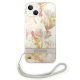 Чехол Guess Flower Strap для iPhone 14 Plus 6.7 с ремешком, фиолетовый