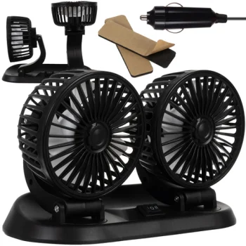 Xtrobb 00023222 dubultais auto ventilators 12V, melns