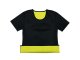 Women\'s Neoprene Fitness T-Shirt with Short Sleeves, Black, Size M