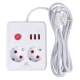 Maclean MCE388 W pagarinātājs, 2 ligzdas, 3x USB, 2500W, 3m, balts