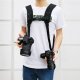 Puluz PU6002 Double Shoulder Camera Harness for Two DSLR Cameras, Black