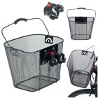 Front bicycle basket RALLEX, metal, click mount, black