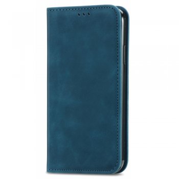 Google Pixel 6a Vintage Leather Skin-Touch Magnetic Case Book Cover, Blue | Telefona Vāciņš Maciņš Apvalks...
