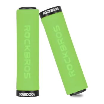 Гриппипсы для велосипеда Rockbros BT1001GNBK, губчатые, зелено-черные