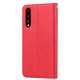Huawei P20 2018 (EML-L29) PU Leather Wallet Book Case Cover, Red | Telefona Vāciņš Maciņš Apvalks Grāmatiņa