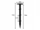 Garden Pegs for Weed Control Fabric DIVODV 11cm, 10 Pcs, Black