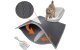 PetWant Divslāņu Kaķu Tualetes Pakaišu Higiēnas Paklājiņš, Pelēks | Double Layer Reusable Hygiene Cat Litter...