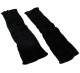 Warm cotton leg warmers with elastane, universal size, black