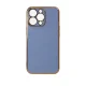 Гелевый чехол для Samsung Galaxy A12 5G Lighting Color Case с золотой рамкой, синий