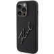 Karl Lagerfeld Silicone Karl Script vāciņš Apple iPhone 15 Pro, Melns
