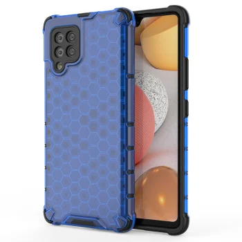 Vāciņš Samsung Galaxy A42 5G Honeycomb Case ar TPU apmali, zils