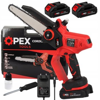 Аккумуляторная цепная пила OPEX TOOLS OPX28012 8" 21V 2x1.5Ah