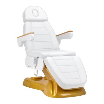 Elektriskais Kosmētiskais Krēsls Sillon Lux 273B 3 Motori Zeltaini Balts | Electric Cosmetic Chair Motors Gold White
