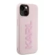 Karl Lagerfeld iPhone 15 vāciņš 3D Logo Glitter, rozā