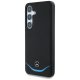Чехол Mercedes Leather Contrasted Blue MagSafe для Samsung Galaxy S25, Черный