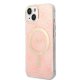 Apple iPhone 14 Plus 6.7\" Guess 4G Print MagSafe Case Cover (GUBPP14MH4EACSP) + Charger, Pink | Telefona Maciņš...