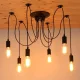 Griestu lampa ar 6 svirām ZD74, melna
