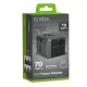 SBS Universal GaN ceļojumu adapteris 70W, 3xUSB-C / 2xUSB-A, melns