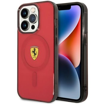 Ferrari iPhone 14 Pro Max vāciņš Translucent MagSafe, sarkans
