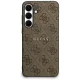 Чехол Guess 4G Ring Classic Logo MagSafe для Samsung Galaxy S25 FE, коричневый