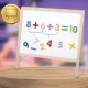 Bakalu liela koka divpusēja magnētiskā tāfele 4in1 ar piederumiem