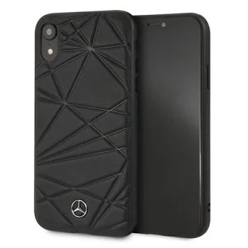 Кожаный чехол Mercedes Twister для iPhone Xr - Черный