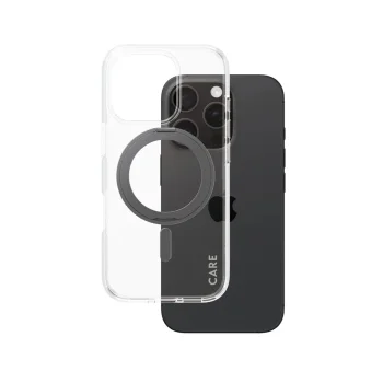 Чехол PanzerGlass 1322 Kickstand MagSafe для iPhone 16 Pro прозрачный/черный