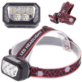 LED galvas lukturis XHP30 SMD ar akumulatoru, pelēks