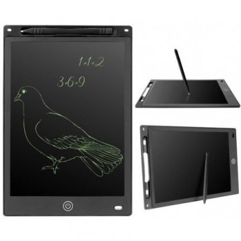 LCD Grafiskā Planšete Planšetdators Zīmēšanai Rakstīšanai 12" + Irbulis, Melna | Drawing Graphic Tablet
