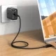 Acefast C6-01 USB-C uz Lightning kabelis ar LED ekrānu, 1.2m, 30W, melns