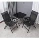 Садовый стол складной MultiGarden со стеклянной столешницей 60x60 см,...