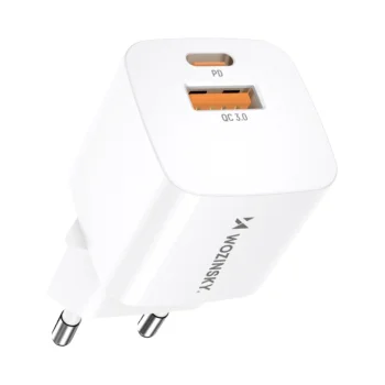 Сетевое зарядное устройство Wozinsky CMWCW 20W USB-C / USB-A - белое