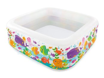 Piepūšamais bērnu baseins Akvārijs 159 x 159 x 50 cm INTEX 57471